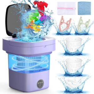 Portable Washing Machine, 11L Upgraded Capacity and Foldable Washer with 3 Modes Mini Washing Machine Deep Cleaning of Underwear, Small & Baby Clothes, Suitable for RV, Apartments, Dorm, Hotels