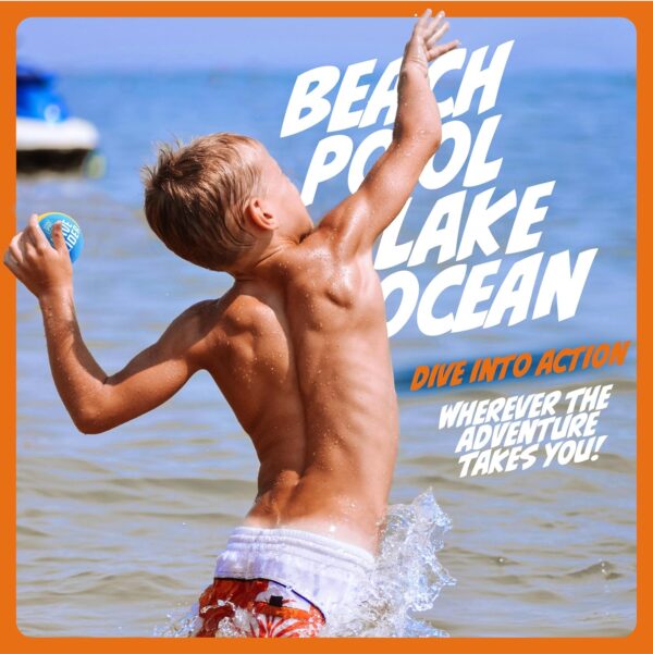 Skipping Water Balls - Pool Ball - Beach Toys for Kids Ages 8-12 - Beach Games - Lake Skip, Skee, Fly Swimming Game Adults, Boys, Teens, & Family - Pool Toys for Kids - Cool Fun Summer Water Toys - Image 4