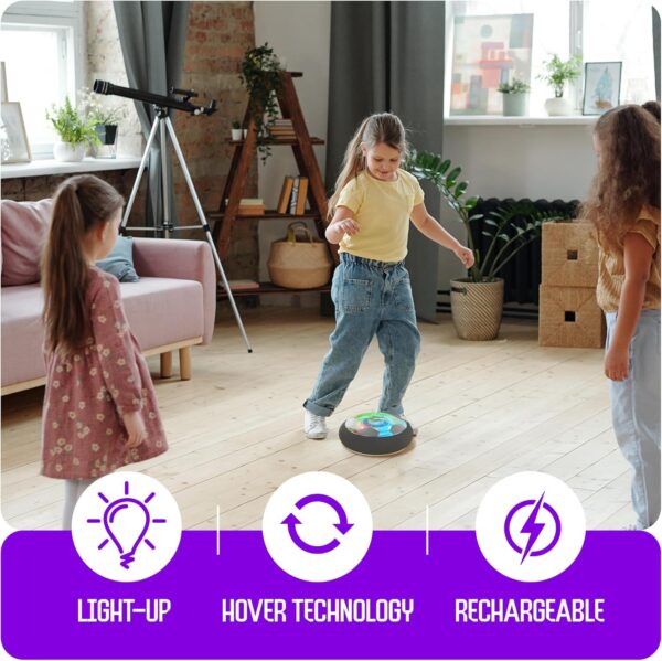 Hover Soccer Ball for Kids - Boy Birthday Gifts - Indoor Toy Games Gift for Boys Age 6, 7, 8, 9, 10, 11, 12 Year Old - Light-Up Toys Game for Kid - 6-8, 8-12 - Gifts for 8 Year Old Boy - Image 3