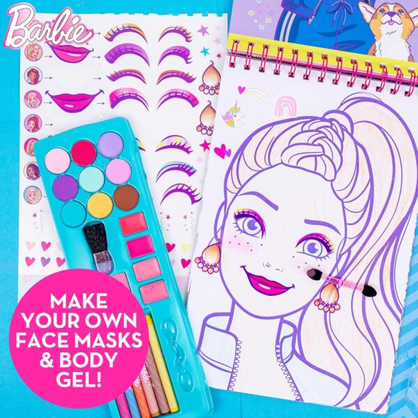 Horizon Group USA Barbie Makeup Artist Magazine, Create Your Own Hair & Makeup Looks Using 130+ Stencils, 180+ Stickers, Crayons, Pretend Makeup & More - Image 3