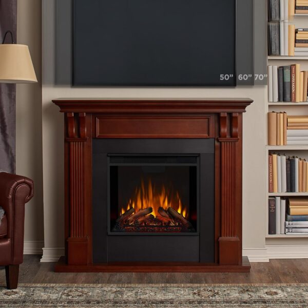 Real Flame Ashley 48" Electric Fireplace with Mantel for Living Room or Bedroom, Replaceable Fireplace Insert Heater, Realistic Log and Flame Effect, Remote Control, Timer. - Image 5