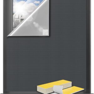 Sumobaby 50"x57" Portable Blackout Curtains for Bedroom,Blackout Window Cover with Hook & Loop Tapes,Blackout Window Shades 100%,Window Curtains Easy to Cut Fit for Baby Room and TV Room (Gray)