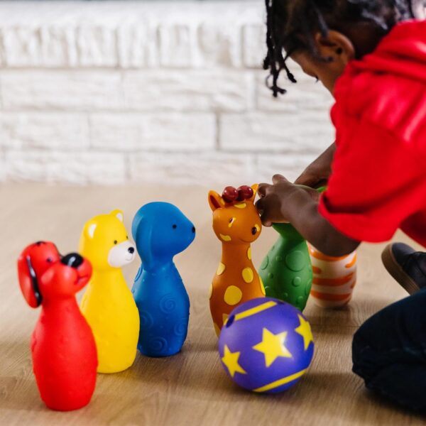 Melissa & Doug K's Kids Bowling Friends Play Set and Game With 6 Pins and Convenient Carrying Case - Image 2