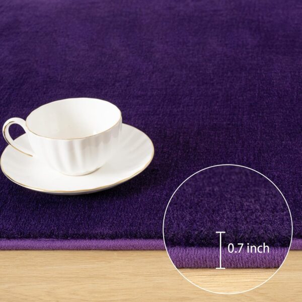 Softlife Washable Living Room Rug, 5x7 Purple Area Rugs for Bedroom, Soft Fluffy Fuzzy Carpet Bedside Rug Indoor Non-Slip Rug for Kids Home Decor Aesthetic Dorm Nursery - Image 6