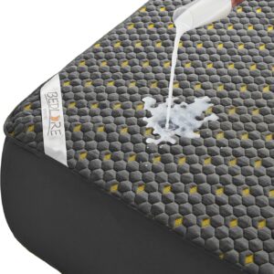 Waterproof Mattress Protector, Full Size Mattress Pad Fitted 6-15" Deep Pocket, 3D Air Fabric Double Bed Mattress Cover Noiseless Washable for College Dorm(Carbon Gray)