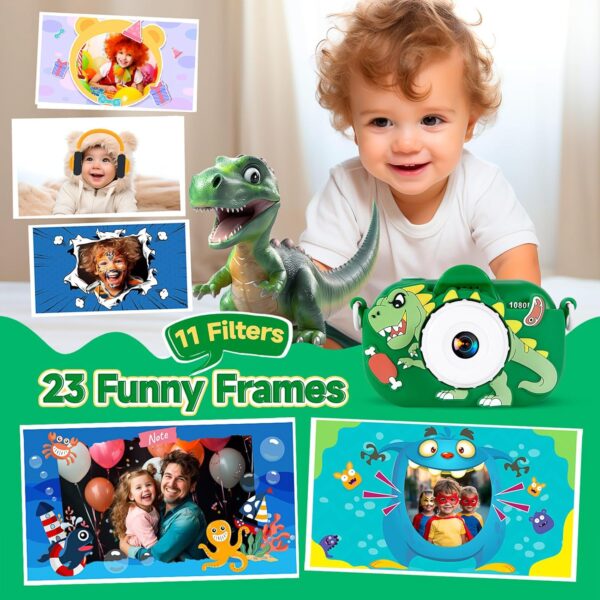 Kids Camera Toys for Boys Age 3-8, 1080P Toddler Digital Camera with 32GB SD Card, Toddler Toys for Kids, Christmas Birthday Gifts for Boys 3,4,5,6,7,8 Years Old - Image 3