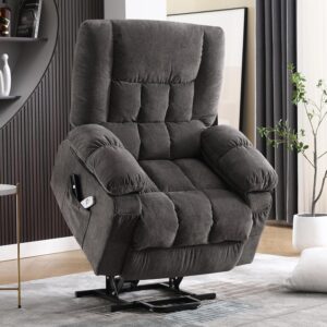 Power Lift Recliner Chair Recliners for Elderly with Heat and Massage Recliner Chair for Living Room with Infinite Position and Side Pocket,USB Charge Port