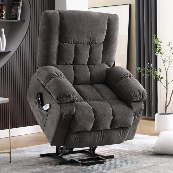 Power Lift Recliner Chair Recliners for Elderly with Heat and Massage Recliner Chair for Living Room with Infinite Position and Side Pocket,USB Charge Port