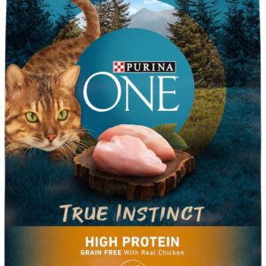 Purina ONE Natural, High Protein, Grain Free Dry Cat Food, True Instinct With Real Chicken - 3.2 lb. Bag