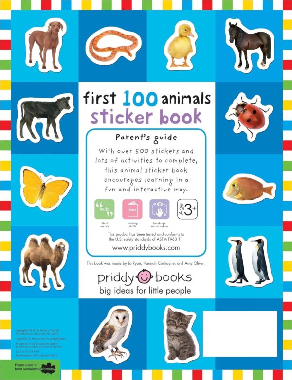 First 100 Stickers: Animals: Over 500 Stickers - Image 2