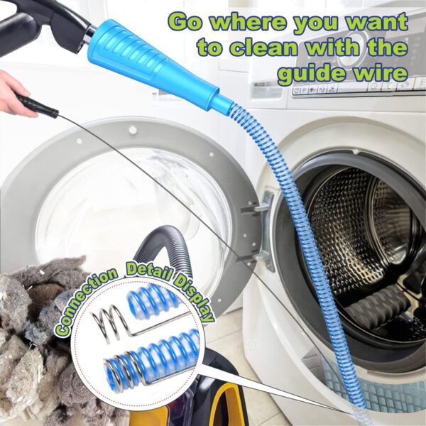 Sealegend Dryer Vent Cleaner Kit Dryer Lint Vacuum Attachment Lint Remover,Dryer Vent Vacuum Hose With Brush - Image 3
