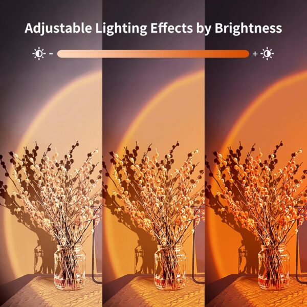 Sunset Lamp Projector with APP & Button Control, 360 Degree Rotation Multiple Colors Changing LED Lamp Night Light, Sunset Light for Bedroom Decor/Party/Christmas Gifts/Tiktok Live/Room Decor - Image 3