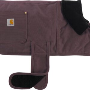 Carhartt Firm Duck Insulated Dog Chore Coat, Deep Wine, Small
