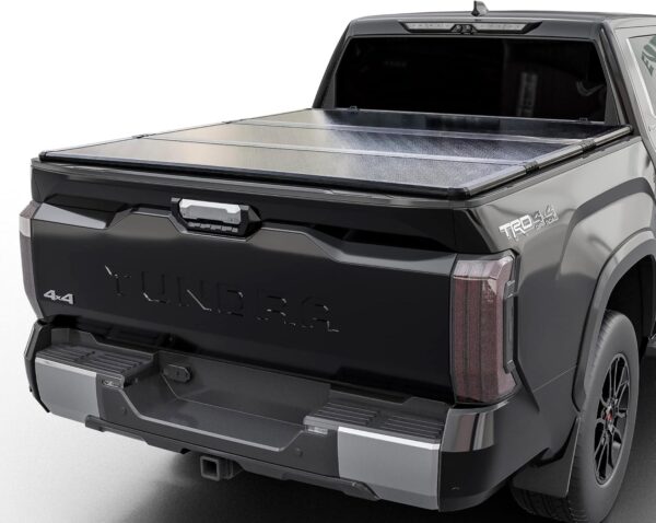 Hard Folding Truck Bed Tonneau Cover lCFHT-034l Compatible with 2022-2025 Toyota Tundra 5'6" Bed w/OE Rail System (66.7"