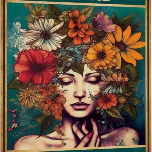 HYBLOM Vintage Room Decor, Boho Office Decor, Be Kind to Your Mind Wall Art Signs, Hippie Posters for House Aesthetic, Retro Metal Sign 12x8 Inches