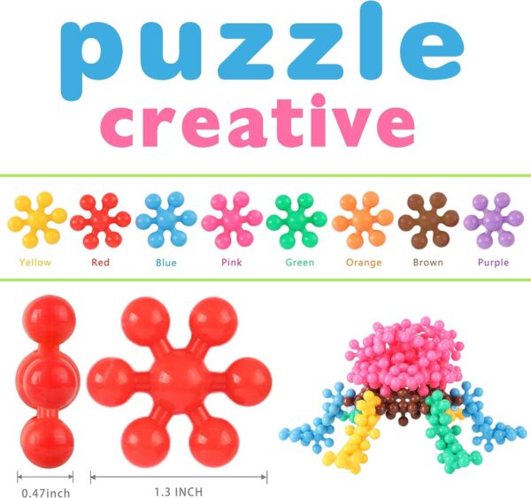 TOMYOU 400 Pieces Building Blocks Kids STEM Toys Educational Building Toys Discs Sets Interlocking Solid Plastic for Preschool Kids Boys and Girls Aged 3+, Safe Material Creativity - Image 2