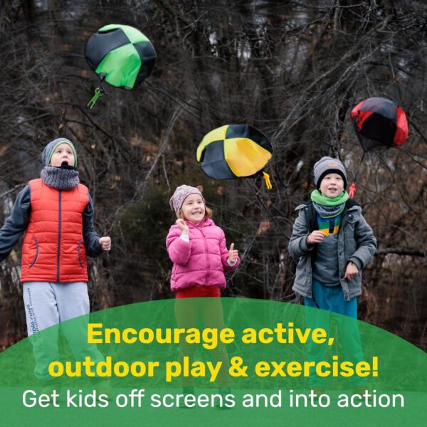 nutty toys Parachute Toys for Kids - Tangle Free Outdoor Flying Parachute Men, Best Small Outside Toys for 3 4 5 6 7 8 9 10 Year Old Top Christmas Stocking Stuffers Idea 2024 Unique Boy & Girl Gifts - Image 2