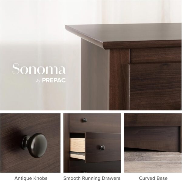 Prepac Fremont Superior 5-Drawer Chest for Bedroom - Spacious and Stylish Chest of Drawers, Measuring 17.75"D x 31.5"W x 44.75"H, In Espresso Finish - Image 6