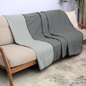 Catalonia Waterproof Fleece Blanket for Couch, Reversible Sofa Cover, Bed Coverlet Protector Washable, Leak Proof, Comfortable for People and Pets