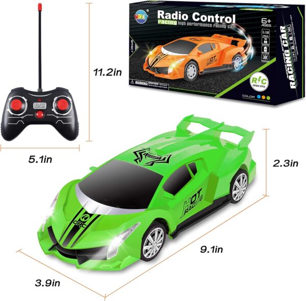 Remote Control Car, 2.4Ghz 1/18 Scale Model Racing Car Toys, RC Car for Kids and Boys with Cool Led Lights, Hobby RC Cars Toys for Age 3 4 5 6 7 8-12 Year Old Boys Girls Birthday Gifts - Image 5