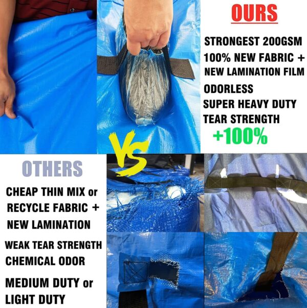 SGPAC Heavy Duty Mattress Bags for Moving and Storage,Extra Thick Queen Mattress Storage bag,Mattress Cover for Moving with Reinforced Handles and Zipper Closure to Prevent Rips,Made of New Material - Image 2
