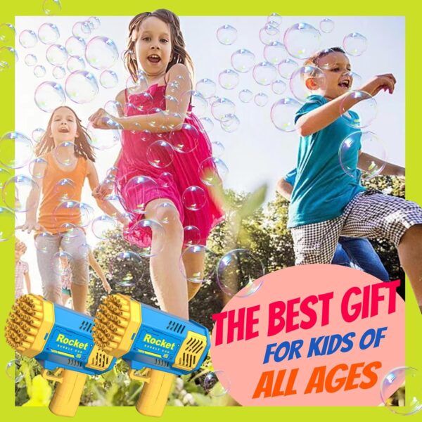 Toys for Boys Girls Ages 3-8: 2 Pack Bubbles Machine with Bubble Solution, Outdoor Toys for Kids Age 4-8, Gifts for 3 4 5 6 7 8 Years Old Boy Girl Kid Toddlers Outside Birthday Party Wedding - Image 6