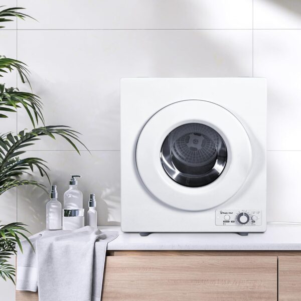 Magic Chef Compact Laundry Dryer Machine, Small Portable Dryer, Vented, 2.6 Cubic Feet, White - Image 2