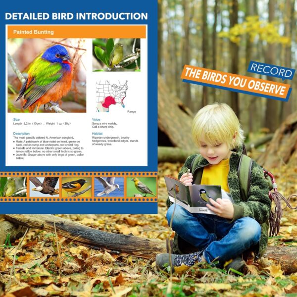 Toys for 3-7 Year Old Boys: LET'S GO! Binoculars for Kids with Bird Watching Manual Halloween Birthday Gifts for 4 5 6 7 8 Year Old Boy Girls Outdoor Toy for Kid Ages 5-7 Toddler Camping Telescope - Image 4