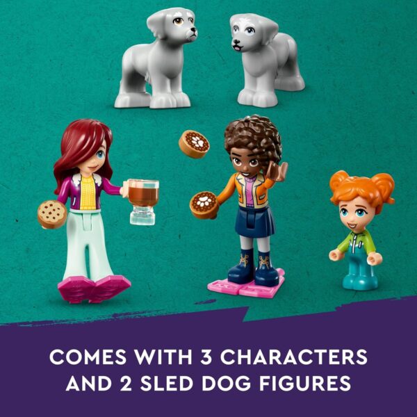 LEGO Friends Igloo Holiday Adventure 41760 Building Toy Set for Ages 8+, with 3 Dolls, 2 Dog Characters, A Winter Themed Gift for Kids 8-10 Who Love Snowy Adventures, Dog Sledding and Pretend Play - Image 5