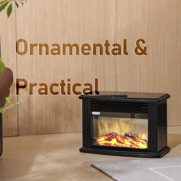DONYER POWER 14" Mini Radiators Electric Fireplace Tabletop Portable Heater, 1500W, Black Metal Frame,Room Heater,Space Heater - Image 7