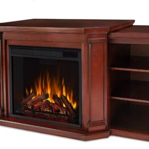 Real Flame Valmont 74" Electric Fireplace TV Stand for TVs up to 70 inches, Entertainment Center with Adjustable Shelves and Storage, TV Stand for Living Room and Bedroom, Remote Control, Timer