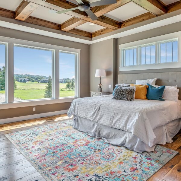 Mandala Machine Washable Area Rug 4 x 6 - Non-Slip & Safe Floor Rug - Stain Resistant Bedroom Rug - Comfortable Polyester Material Colorful Rug - Durable Modern Rug for Living Room - Living Room Rugs