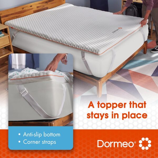Dormeo Split King Mattress Topper - OctaspringⓇ Technology Premium Mattress Topper, Relieving Pressure Points and Optimal Back Support - Cooling Mattress Topper with Anti-Slip Bottom, 3 inch - Image 3