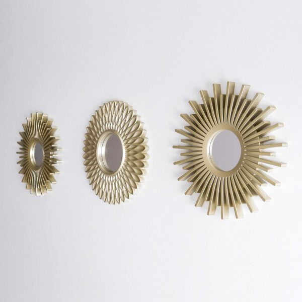 BONNYCO Gold Mirrors for Wall Pack of 3 Wall Mirrors for Room Decor & Home Decor | Champagne Gold Round Mirrors for Wall Decor | Circle Mirrors Modern Gifts for Women & Moms | Decorative Mirrors - Image 3