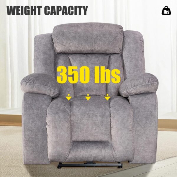 Power Recliner Chair, Ergonomic Reclining Chair with USB and Type-C Charging, Adjustable Electric Recliner Chair for Living Room, Bedroom, Office, Easy Assembly Power Recliner, Light Brown - Image 5