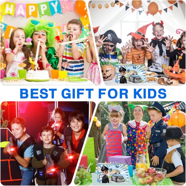 Police Toys, Police Pretend Play Toys for Dress Up, Role Play Set with Police Accessories, Handcuffs, Warning Light, Police Badge, Birthday Halloween Christmas Gifts for Kids Boys Girls - Image 7