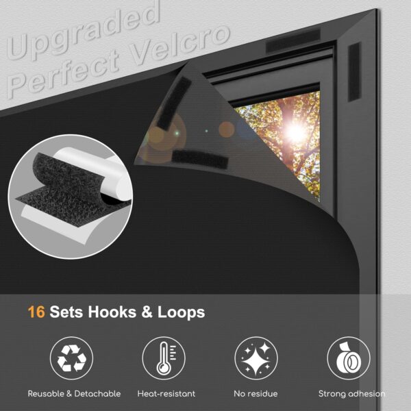 Blackout Curtains for Bedroom - 79" x 57" Portable Blackout Blinds Curtain for Any Windows -100% Blackout Shades Window Film -Temporary Blackout Shades for Baby Nursery,Dorm Room,Travel or Office Use - Image 4