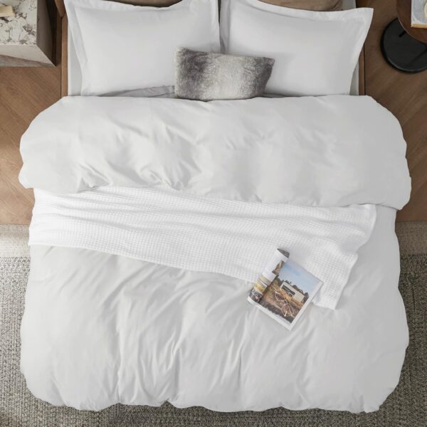 Bedsure White Duvet Cover Queen Size - Soft Double Brushed Duvet Cover for Kids with Zipper Closure, 3 Pieces, Includes 1 Duvet Cover (90"x90") & 2 Pillow Shams, NO Comforter - Image 3