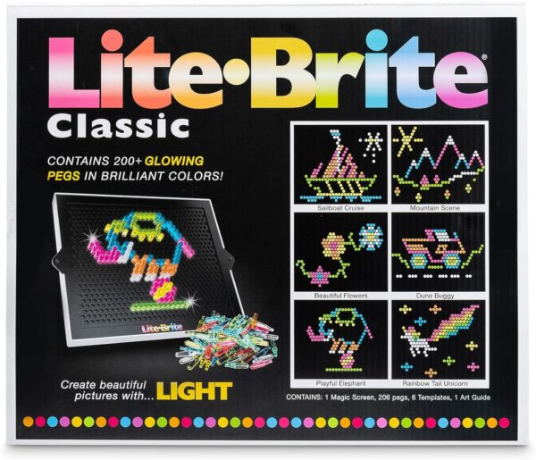 Lite Brite Classic, Favorite Retro Toy - Create Art with Light, STEM, Educational Learning, Holiday, Birthday, Gift, Boys, Kid, Toddler, Girls Age 4+ - Image 2