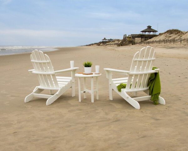TREX Outdoor Furniture Cape Cod Folding Adirondack Chair Set with Side Table - Image 2