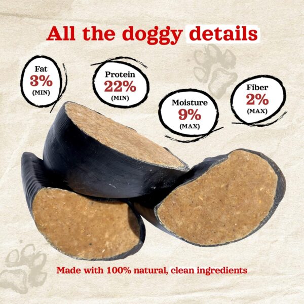 Natural Farm Chicken Filled Cow Hooves for Dogs (4-Pack), Long-Lasting Natural Hoof Beef Bone Treats, Best for Small, Medium & Large Dogs - Image 5