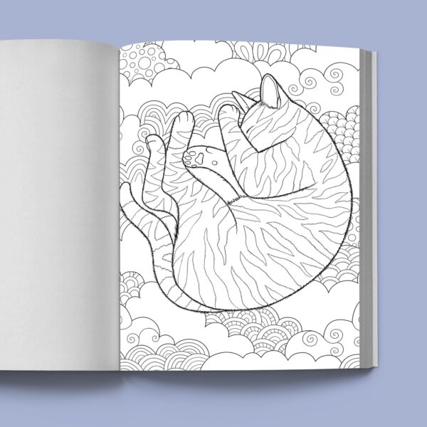 Stress Relief Cat Coloring Book: Calming and Adorable Designs for Adults - Image 4