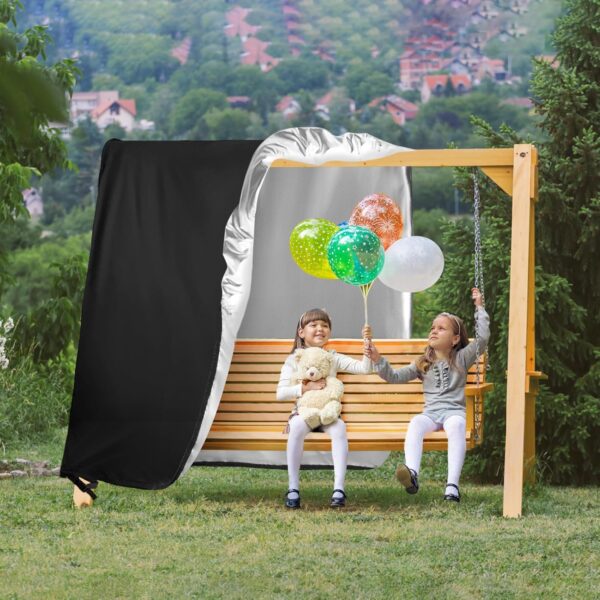 Kasla Outdoor Swing Cover, A Frame Patio Swing Cover,Swing Cover for Outdoor Furniture Porch Cover Glider Hammock Cover Waterproof 72" LX55 WX67 H - Image 7