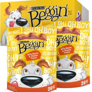 Purina Beggin' Strips With Real Meat Dog Training Treats With Bacon and Cheese Flavors - (Pack of 2) 26 oz. Pouches
