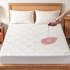 BEDLORE California King Waterproof Mattress Protector, Cooling Breathable Noiseless Mattress Protector for Cal King Bed, Fitted 6"-18" Extra Deep Pocket Mattress Pad Machine Washable Bed Cover