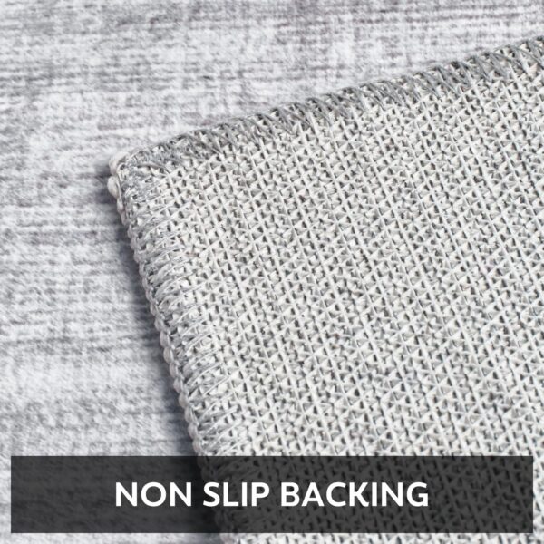 5x7 Area Rugs for Living Room, Machine Washable Non Slip Area Rug Modern Abstract Indoor Rug Carpet Ultra Soft Rugs for Bedroom Dining Room Playroom Bedside Office, Grey - Image 5