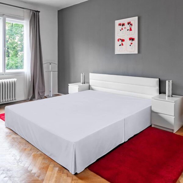 Utopia Bedding Queen Bed Skirt - Soft Quadruple Pleated Ruffle - Easy Fit with 16 Inch Tailored Drop - Hotel Quality, Shrinkage and Fade Resistant (Queen, White) - Image 7