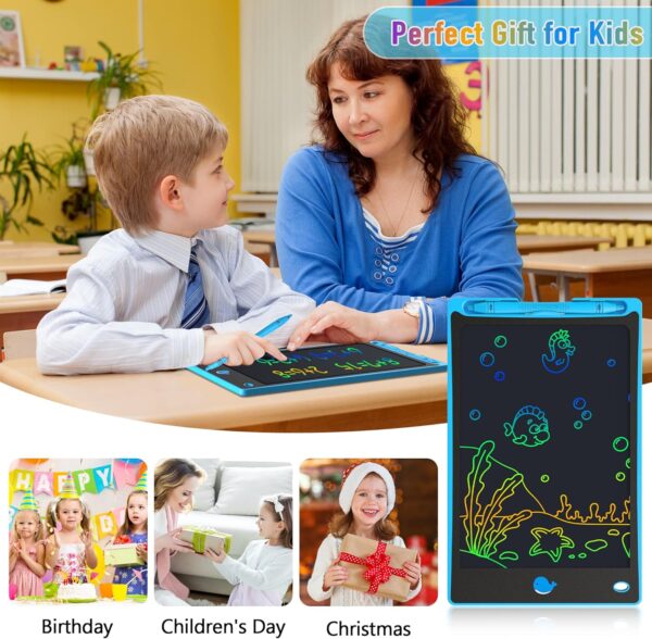 Hockvill LCD Writing Tablet for Kids 8.8 Inch, Toys for Girls Boys Drawing Pad for 3 4 5 6 7 8 Year Old Kid, Toddler Magnetic Doodle Board Travel Essentials Christmas Birthday Gift for Children (Blue) - Image 7