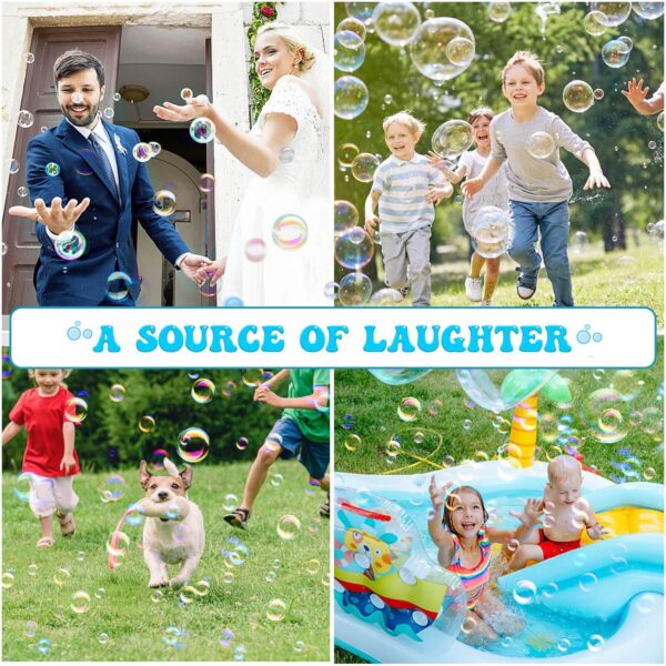 Toys for 3-8 Year Old Boys Girls: 2 Pack Bubble Machine for Kids with Bubble Solution, Gifts for 3 4 5 6 7 8 Years Old Boy Birthday Toy for Kid Toddlers Ages 4-6 Outdoor Wedding Bubbles Wands - Image 7