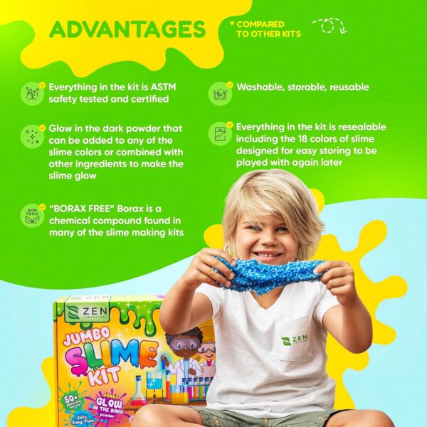 Ultimate Slime Kit for Girls 10-12 | Perfect Toys for Girls 7-12 Years Old | Complete DIY Slime Making Kit for Kids and Boys | Christmas Party Favors - Image 2